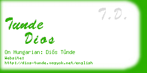 tunde dios business card