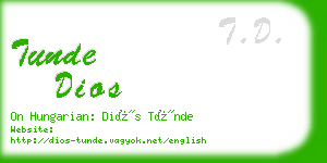 tunde dios business card